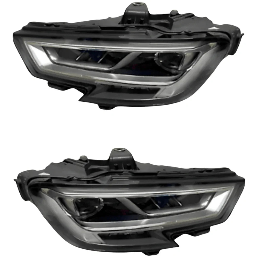 Pair of Audi A3 S3 RS3 LED Matrix headlights for 2017-2020, black housing, used condition