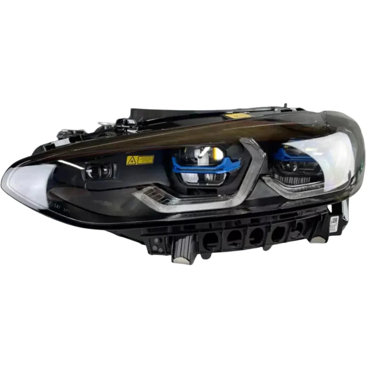 Reconditioned BMW G80 M3 M4 laser headlight unit with blue accent and clear lens, Australia