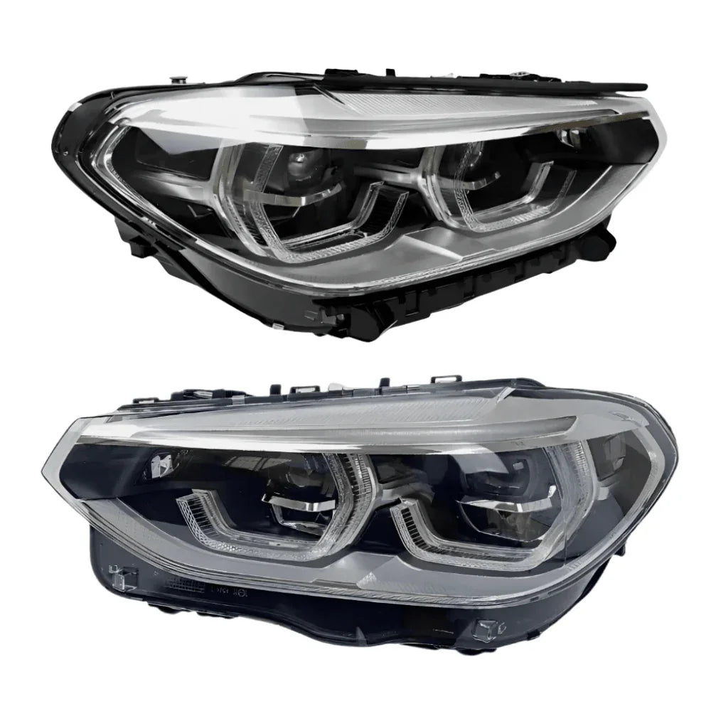 BMW X3 X4 G01 G02 2017-2021 reconditioned LED headlights, dual projector lens, black housing