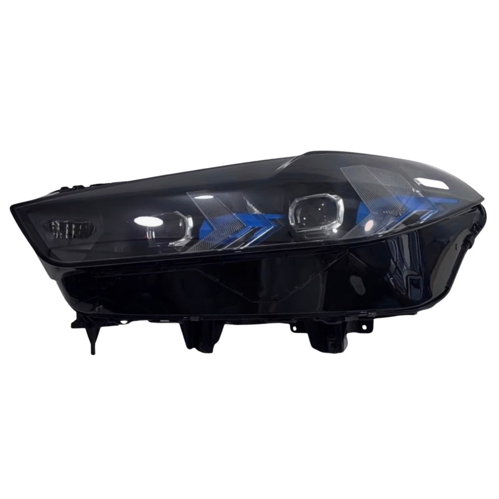 BMW headlight with blue accents, Australia stock, refurbished OEM unit