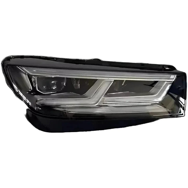 Audi Q5 2017-2020 reconditioned LED headlight, black housing, front view