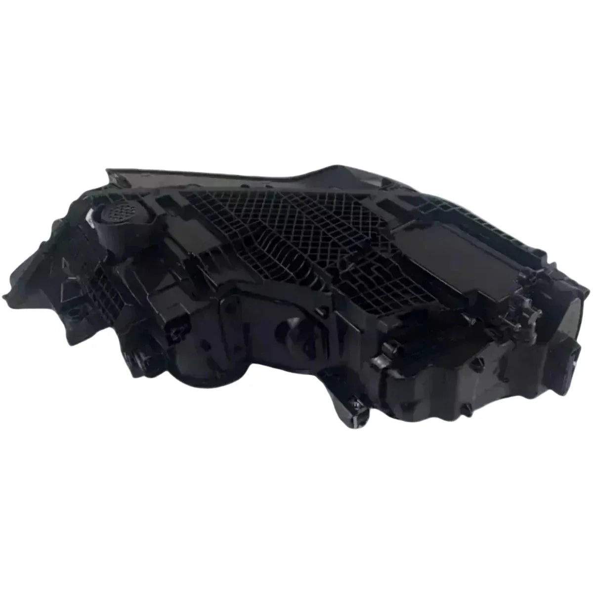 Rear view of Audi Q7 2020-2023 reconditioned xenon HID headlight assembly, black housing