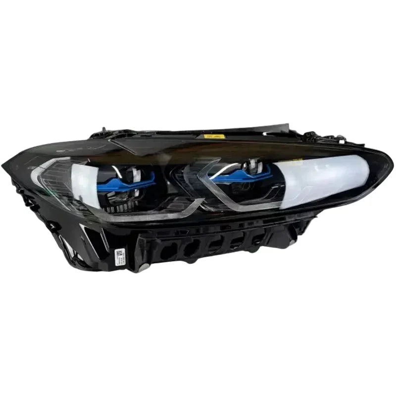 Reconditioned BMW M3 M4 G80 laser headlight with blue accent, right hand drive compatible