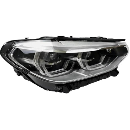 Reconditioned LED headlight for BMW X3 X4 G01 G02 2017-2021, clear lens, black housing