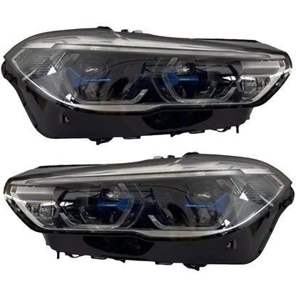 Pair of BMW X5 X6 G05 G06 2019-2022 reconditioned laser LED headlights