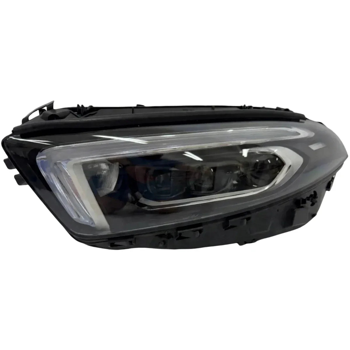 Reconditioned LED headlight for Mercedes A-Class W177 2019-2023, clear lens, black housing