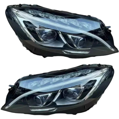 Pair of reconditioned LED headlights for Mercedes-Benz C-Class W205 2015-2018