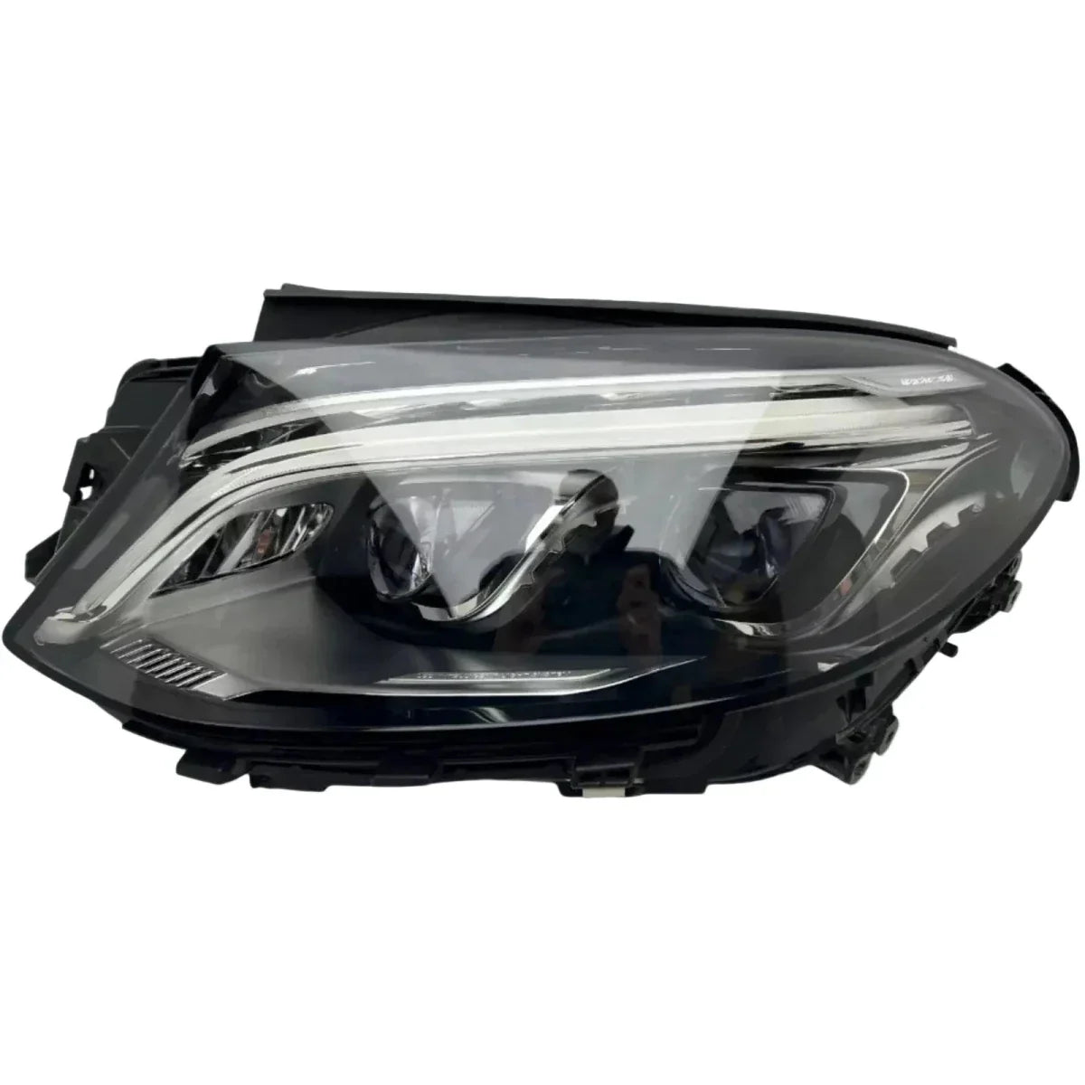 Reconditioned LED headlight for Mercedes GLE W166 2015-2018, clear lens, black housing