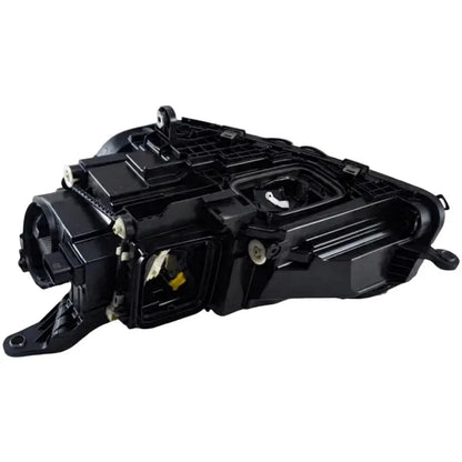 Rear view of a Mercedes W167 GLE LED headlight assembly, black housing
