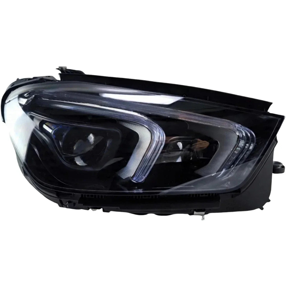 LED headlight for Mercedes GLE W167, black housing, compatible with 2019-2023 models