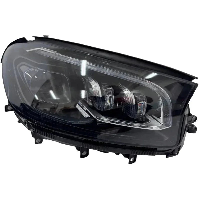 LED headlight assembly for Mercedes SUV, clear lens, refurbished car part