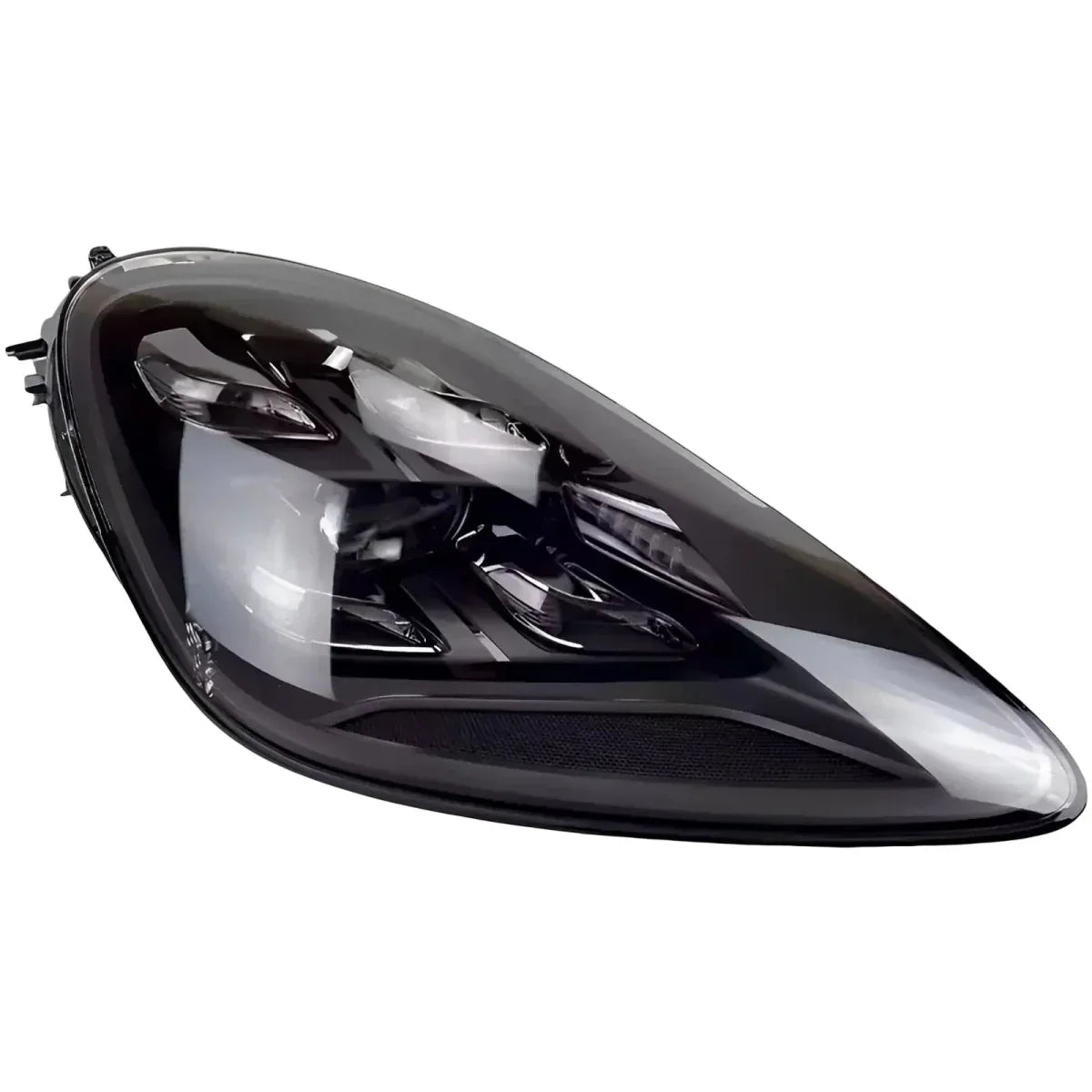 Reconditioned LED headlight for Porsche Cayenne 2019-2023, black housing, clear lens